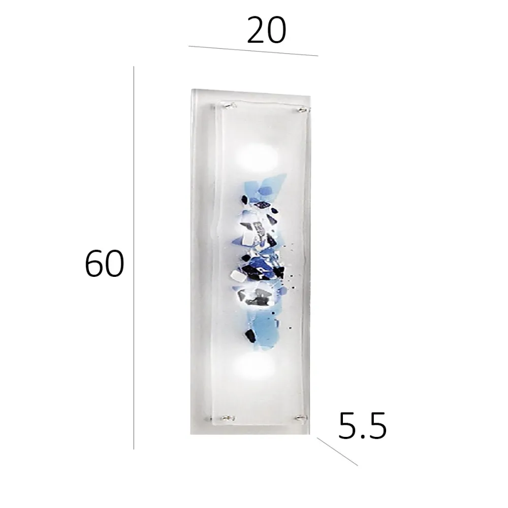 Familamp ABSTRACUS 325 AG Farbglas-Deckenleuchte