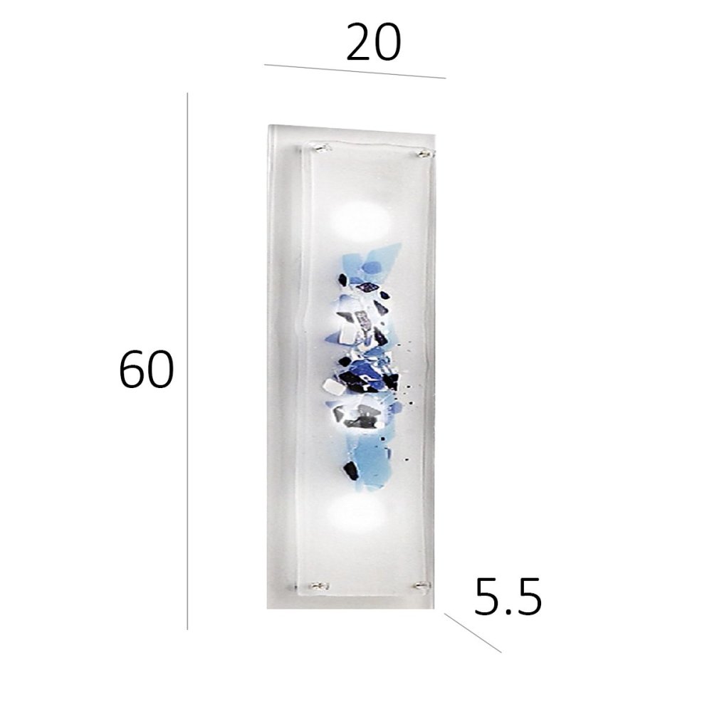 Plafonnier en verre coloré Familamp ABSTRACUS 325 AG