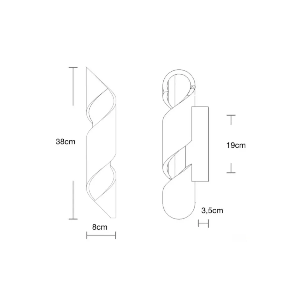 Applique gesso Lampadari Bartalini IDUCILA R7s LED