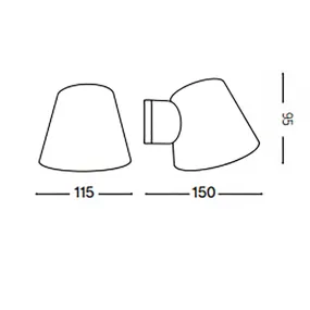 Aplique de pared moderno para exterior Ideal Lux GAS AP1