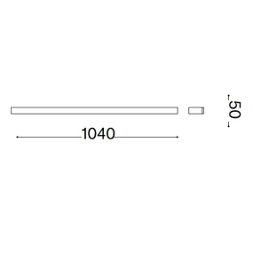 Applique moderno esterno Ideal Lux LINEA 104CM IP54 LED alluminio biemissione