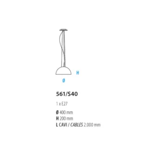 Lampadario moderno Fratelli Braga DUNE 561 S40 E27 LED