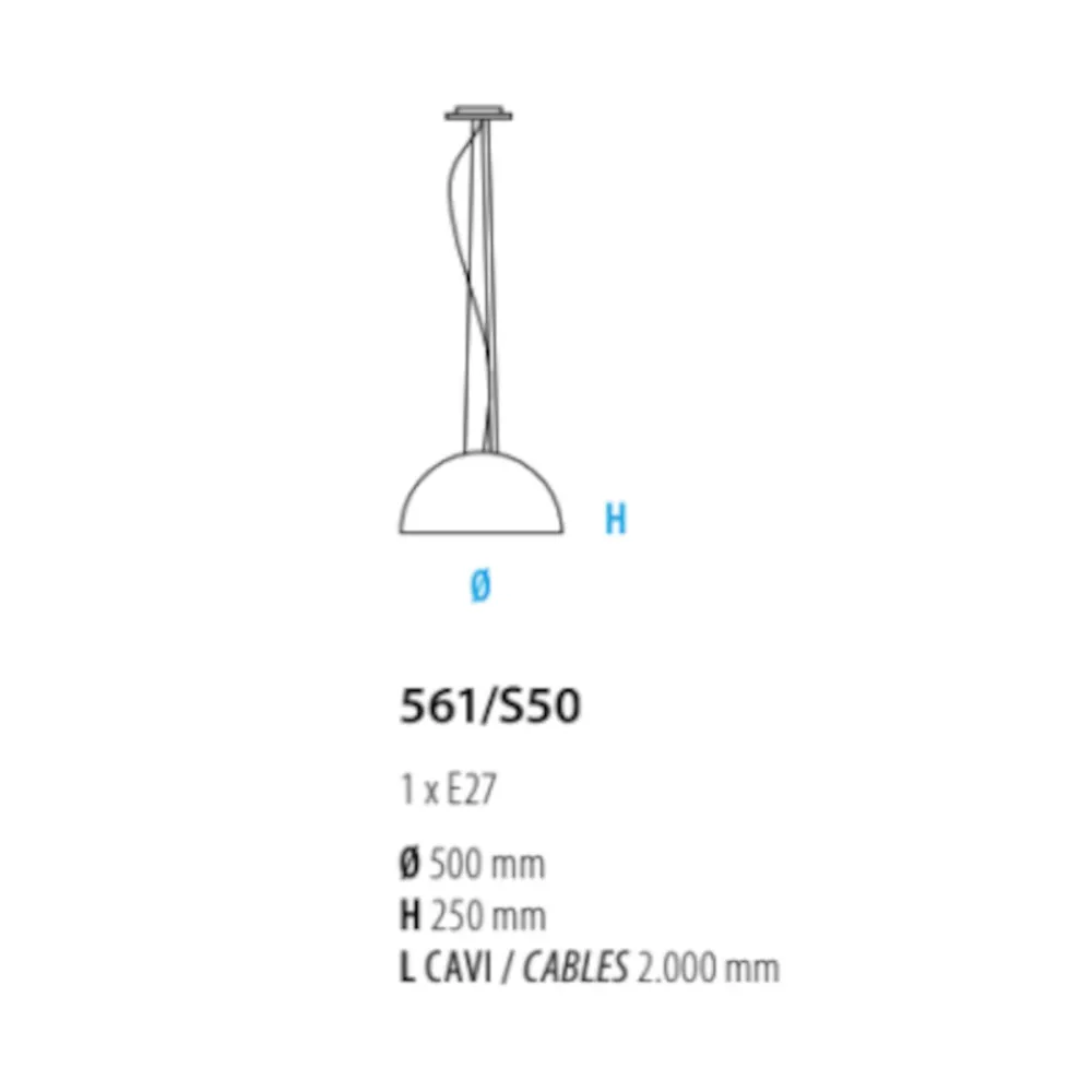 Lampadario moderno Fratelli Braga DUNE 561 S50 E27 LED