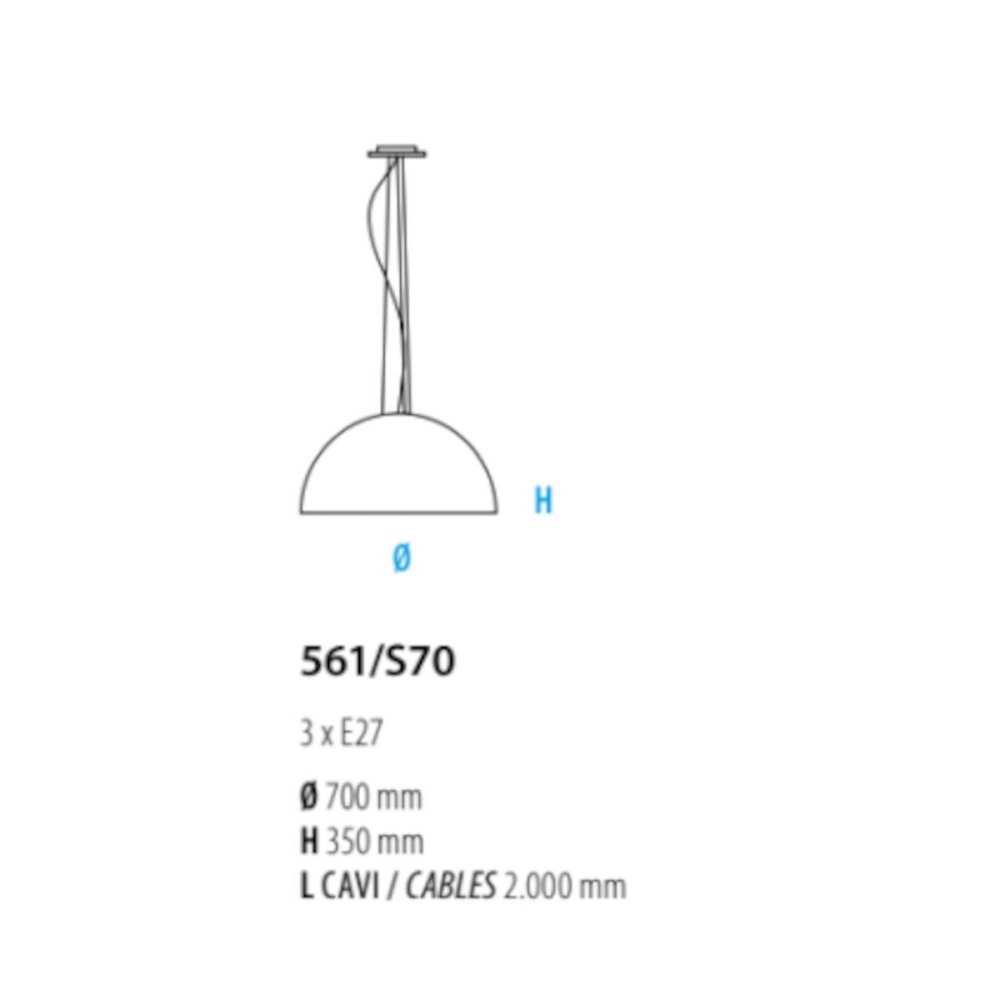 Lámpara de araña moderna Fratelli Braga DUNE 561 S70 E27 LED