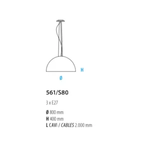 Lustre moderne Fratelli Braga DUNE 561 S80 E27 LED