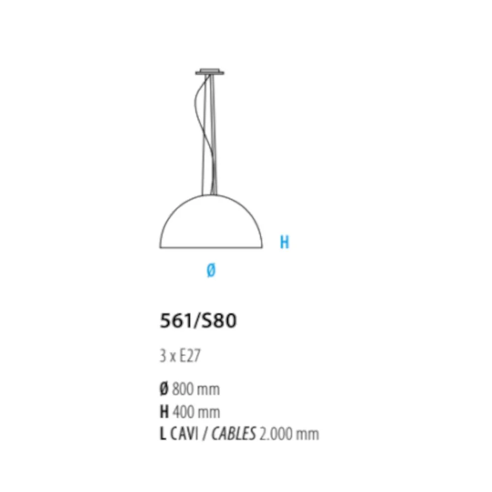 Lampadario moderno Fratelli Braga DUNE 561 S80 E27 LED