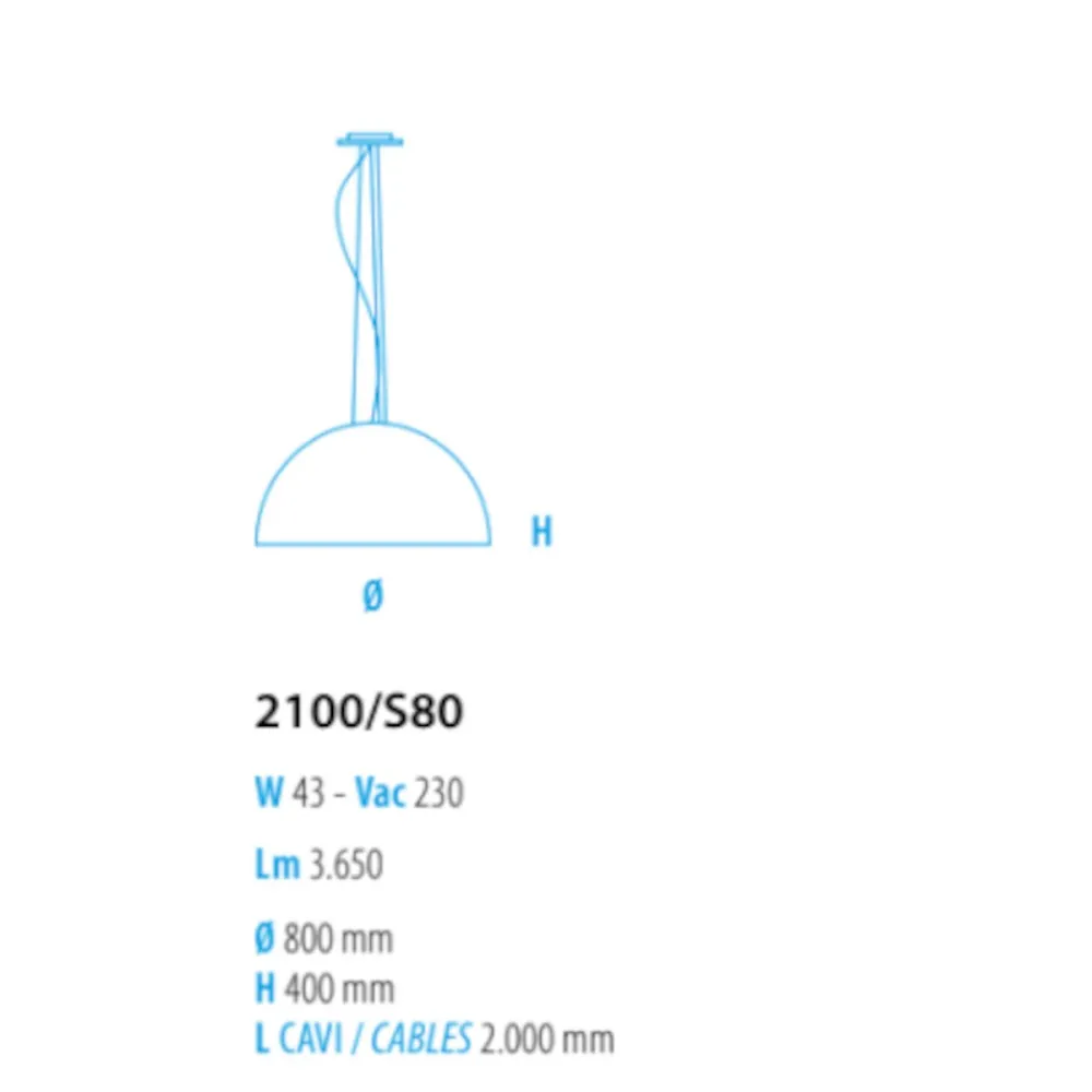 Lampadario moderno Fratelli Braga DUNE LED 2100 S80 MODULO LED