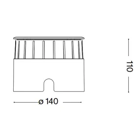 Ideal Lux FLOOR 255682 Außeneinbaustrahler