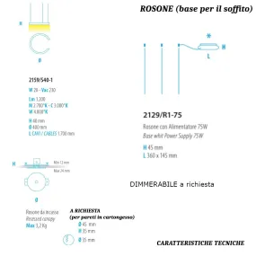 Lampadario led moderno Fratelli Braga HUG 2159 S40-1
