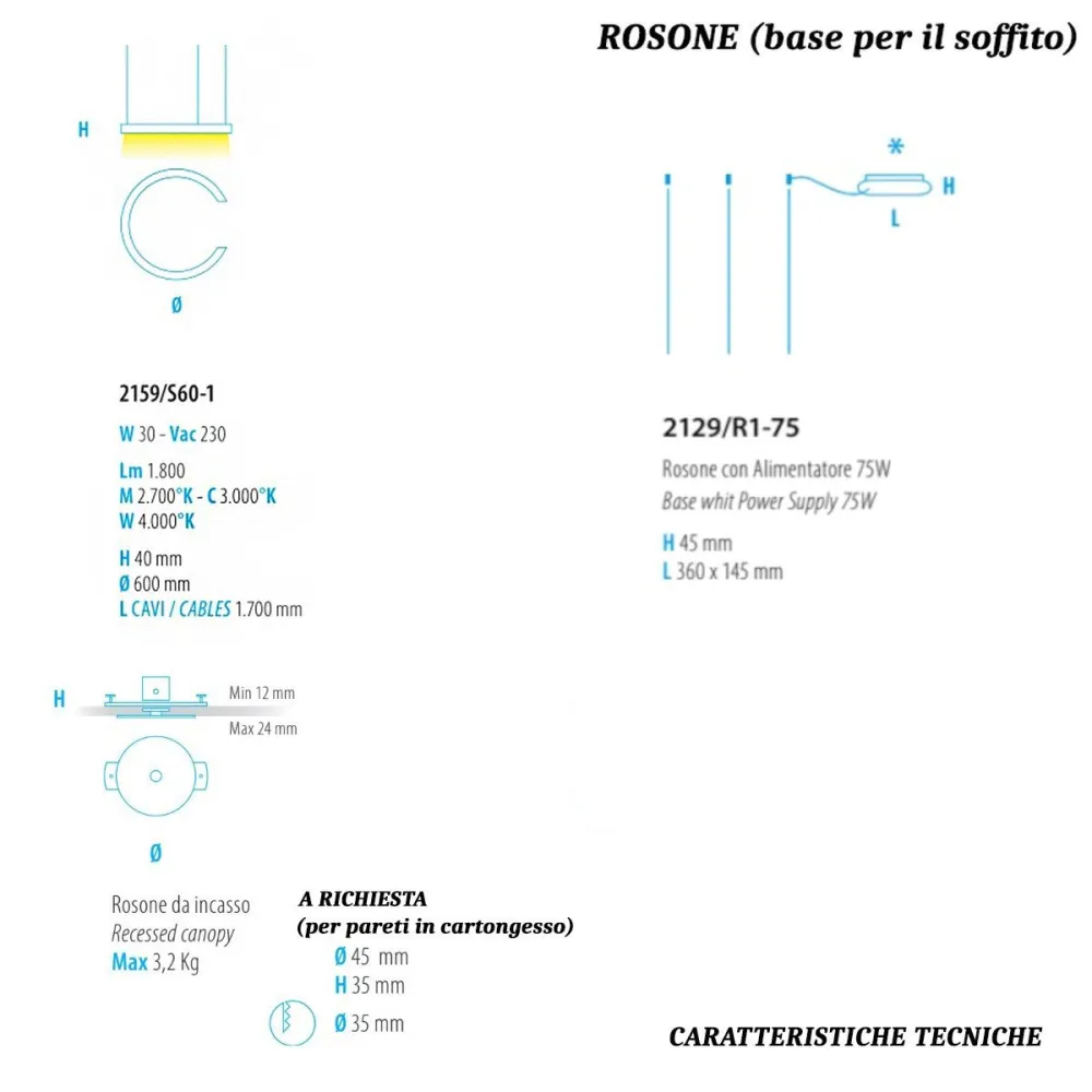 Lámpara LED moderna Fratelli Braga HUG 2159 S60-1