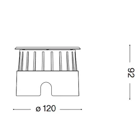 Ideal Lux FLOOR 255668 Außeneinbaustrahler