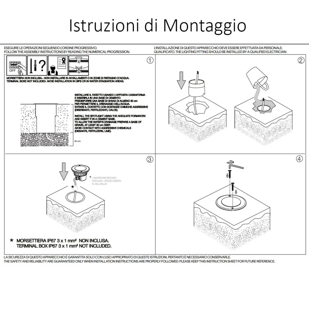 Ideal Lux FLOOR 255651 Außeneinbaustrahler