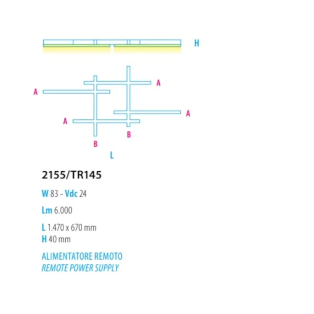 Plafonnier LED Fratelli Braga NETS 2155 PL145 AL 100 24