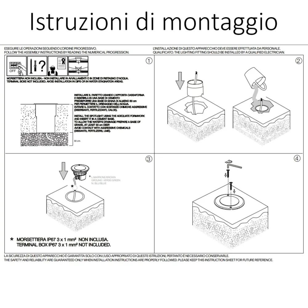 Ideal Lux FLOOR 255682 Außeneinbaustrahler