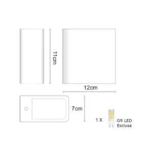 Gips Lampadari Bartalini ONGILOF AP11 G9 LED Kronleuchter