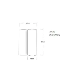 Applique gesso Lampadari Bartalini KOOB G9 LED