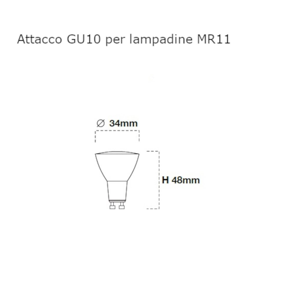 Einbaustrahler Lampadari Bartalini EAG FP15 GU10 MR11 LED