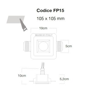 Einbaustrahler Lampadari Bartalini EAG FP15 GU10 MR11 LED