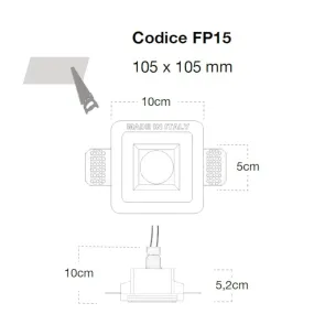Einbaustrahler Lampadari Bartalini EAG FP15 GU10 MR11 LED
