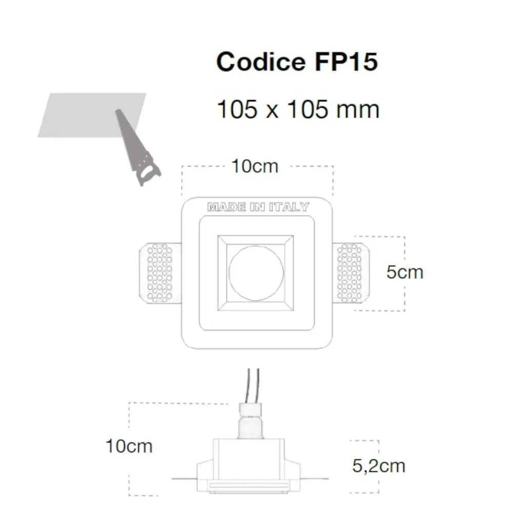 Faretto incasso Lampadari Bartalini EAG FP15 GU10 MR11 LED
