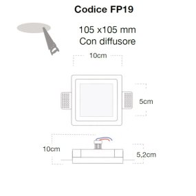 Foco empotrable Lampadari Bartalini ITNOP FP19 GU10 MR11 LED