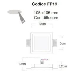Spot encastré Lampadari Bartalini ITNOP FP19 GU10 MR11 LED
