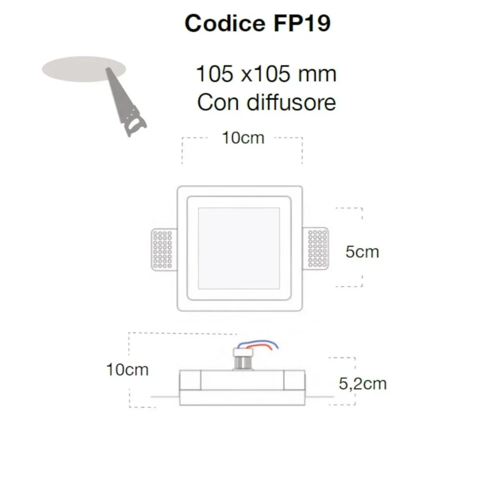 Faretto incasso Lampadari Bartalini ITNOP FP19 GU10 MR11 LED