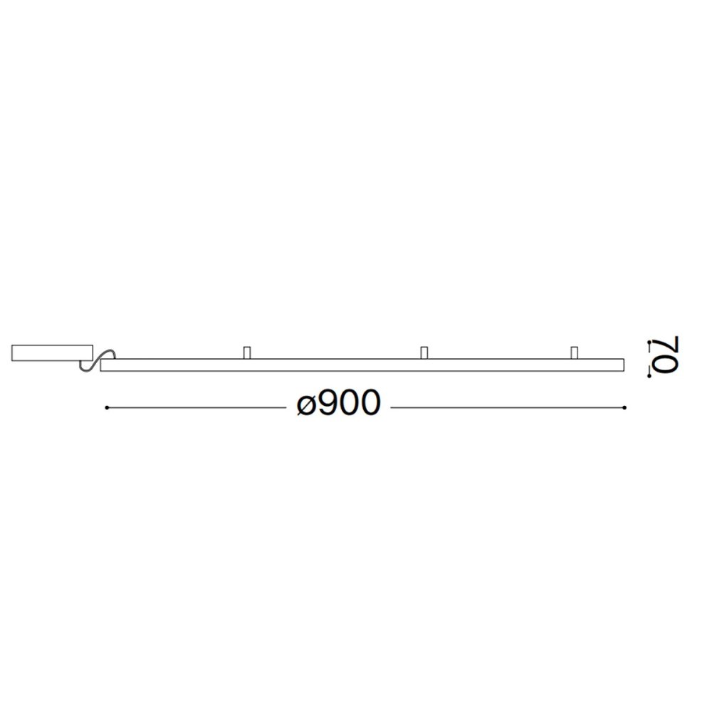 Plafoniera led Ideal Lux ORACLE SLIM PL D090 341996 341989