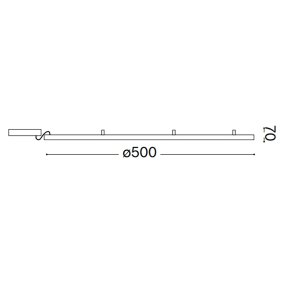 Lámpara de techo LED ORACLE SLIM PL D050 Ideal Lux Lux 341910 341903