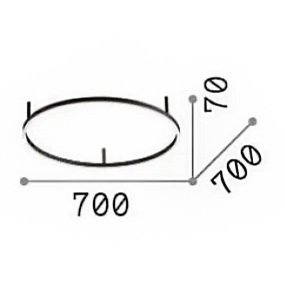 Plafoniera led Ideal Lux ORACLE SLIM PL D070 341958 341941