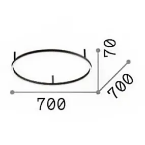 Plafonnier LED Ideal Lux ORACLE SLIM PL D070 341958 341941