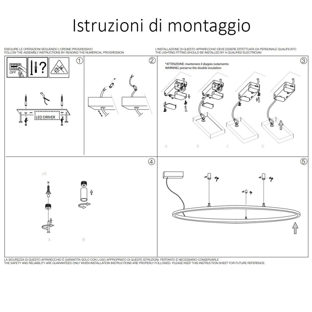 Plafoniera led Ideal Lux ORACLE SLIM PL D050 341910 341903