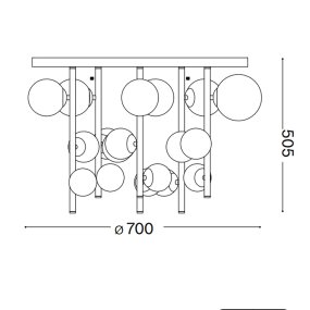 LED-Deckenleuchte Ideal Lux PERLAGE 328393