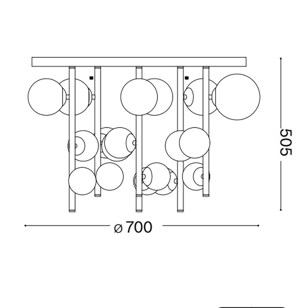 LED-Deckenleuchte Ideal Lux PERLAGE 328393