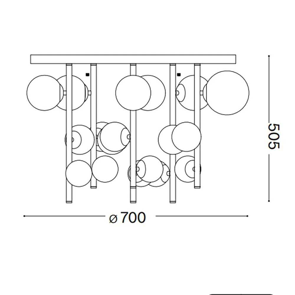 Lámpara de techo LED Ideal Lux PERLAGE 328379