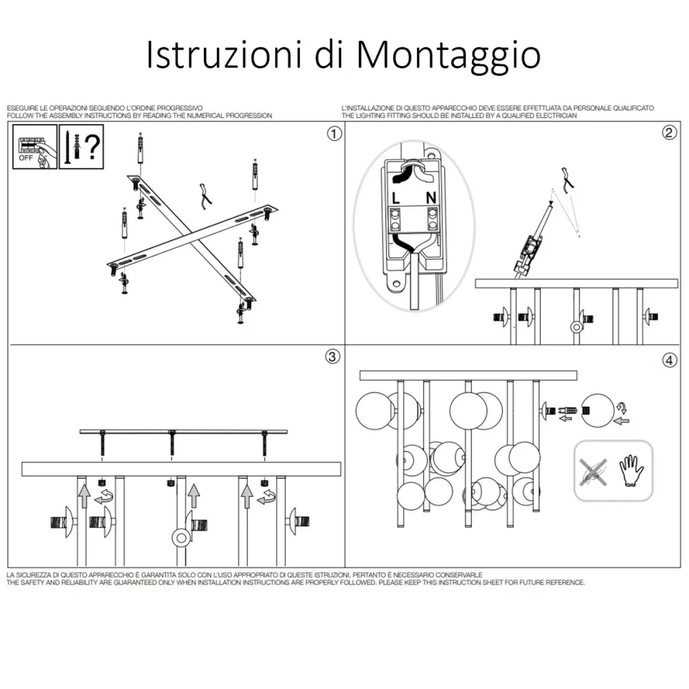 Plafoniera led Ideal Lux PERLAGE 328386