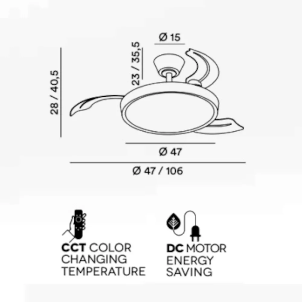 Ventilatore moderno Perenz MYRA 7196 LED