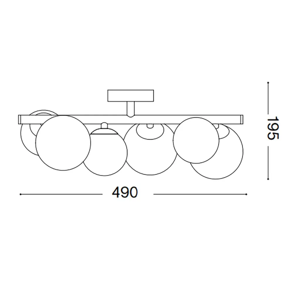 LED-Deckenleuchte Ideal Lux PERLAGE 309262