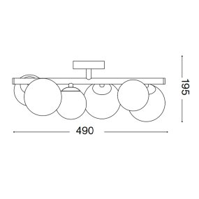 LED-Deckenleuchte Ideal Lux PERLAGE 327822