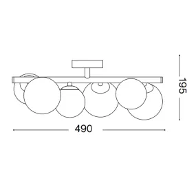 Plafonnier LED Ideal Lux PERLAGE 327822