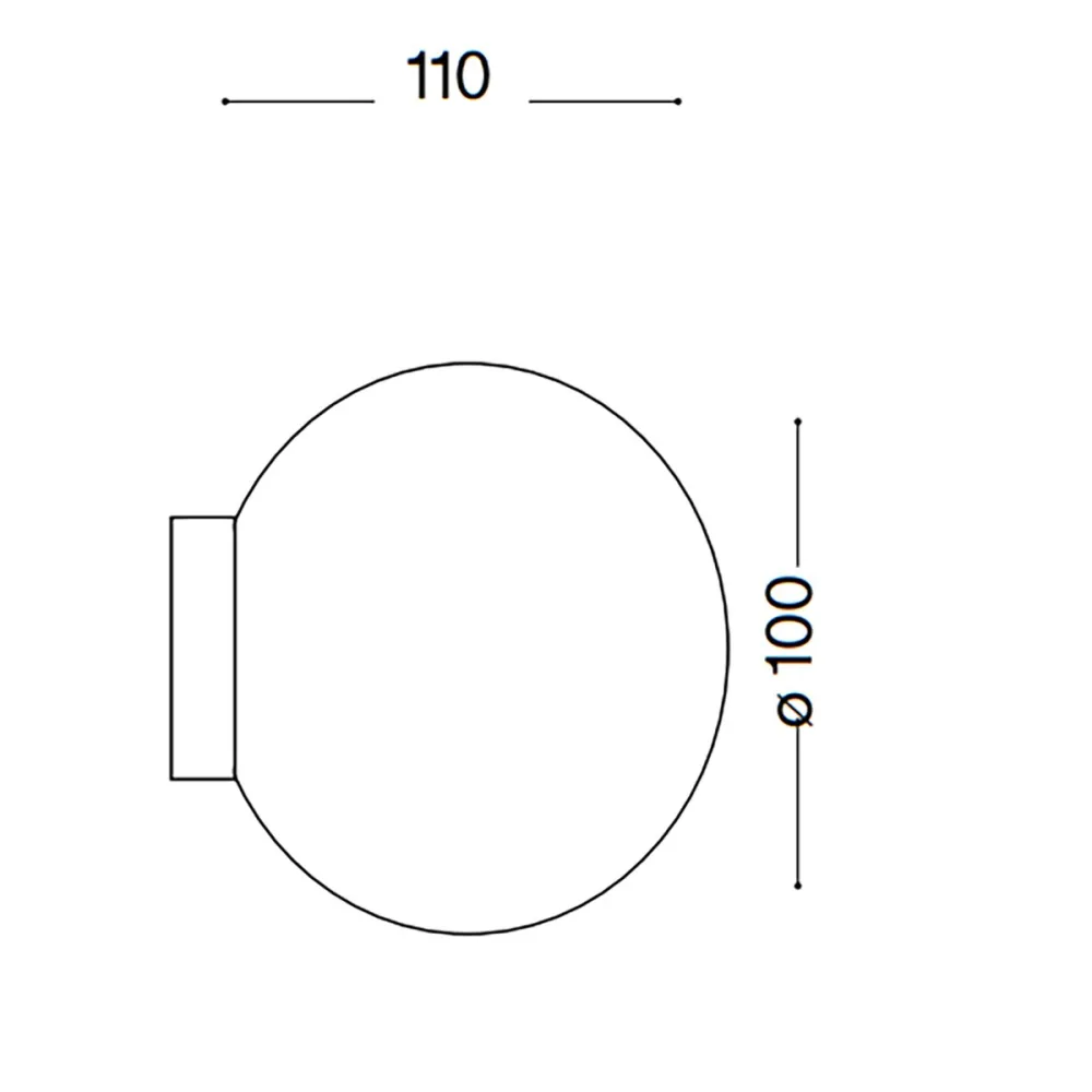 Aplique de pared moderno Ideal Lux MAPA BLANCO AP1 310787