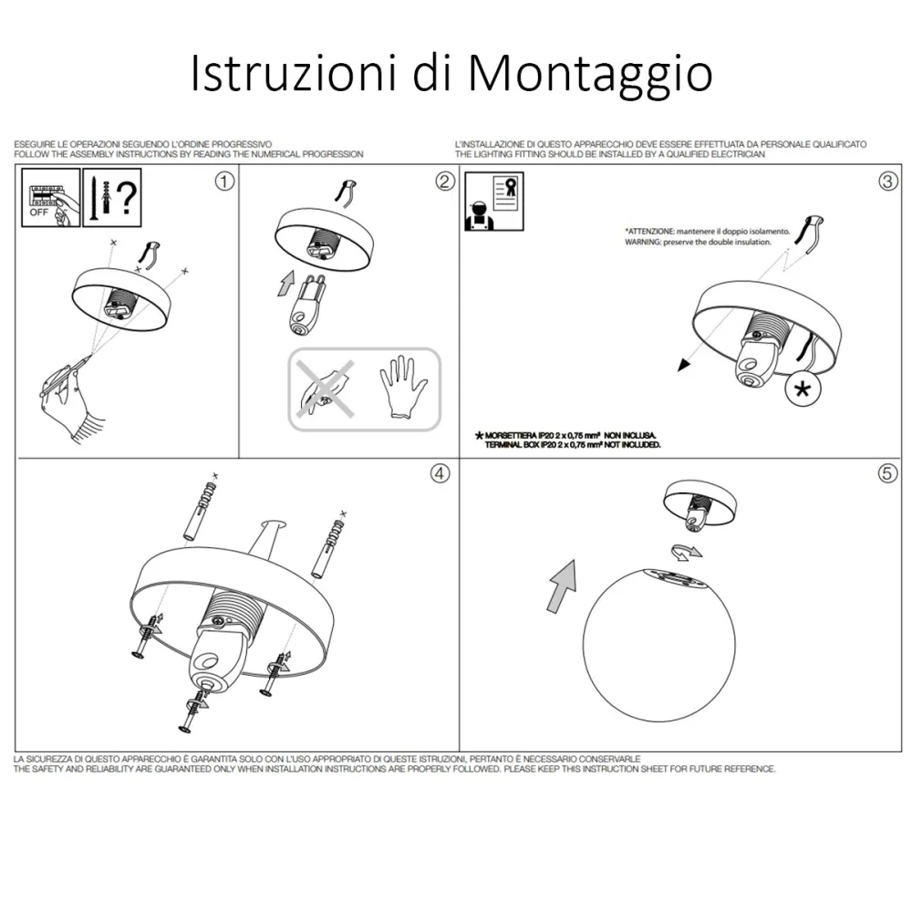 Aplique de pared moderno Ideal Lux MAPA BLANCO AP1 310787