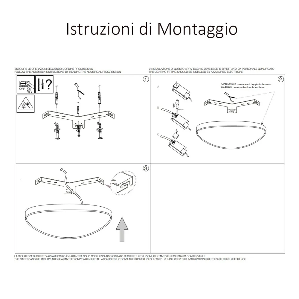 Plafoniera moderna led Ideal Lux GEMINI PL D042 328010 328027