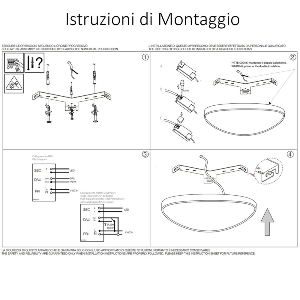 Plafoniera moderna led Ideal Lux GEMINI PL D081 328072 328089