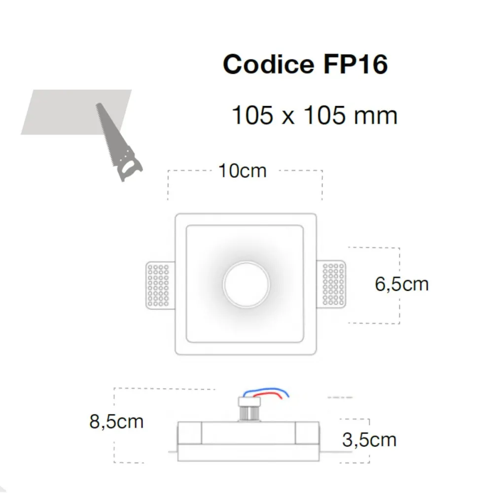 Faretto incasso Lampadari Bartalini INIC FP16 GU10 MR11 LED
