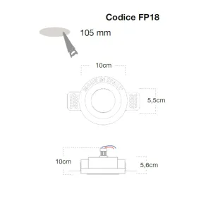 Einbaustrahler Lampadari Bartalini INOILGITSAC FP18 GU10 MR11 LED