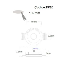 Foco empotrable Lampadari Bartalini ONAIP FP20 GU10 MR11 LED