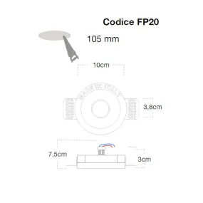 Foco empotrable Lampadari Bartalini ONAIP FP20 GU10 MR11 LED
