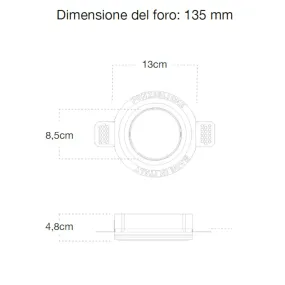 Spot encastré Lampadari Bartalini ASAN FP27 GX53 LED