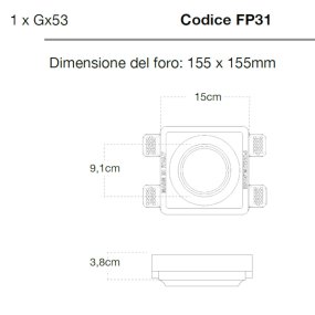 Foco empotrable Lampadari Bartalini ATNIC FP31 GX53 LED